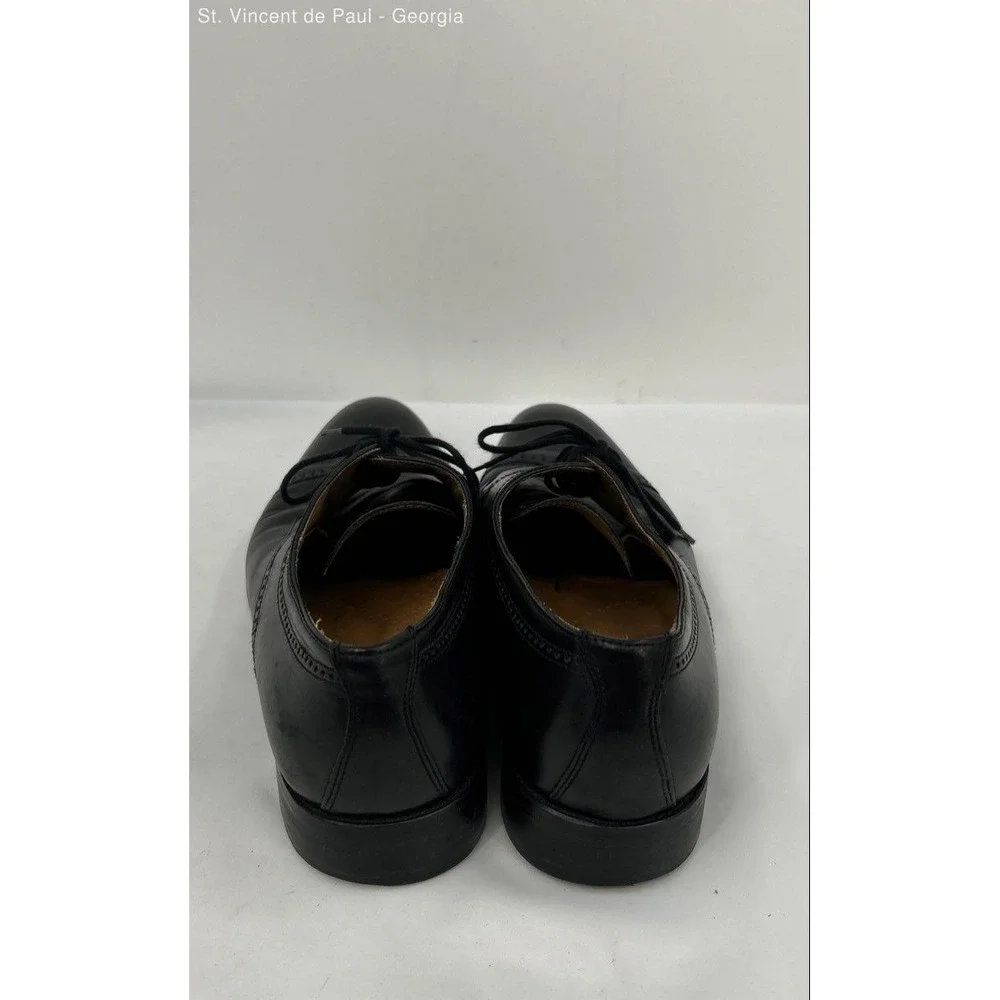 Florsheim Black Royal Imperial‎ All Leather Italian Made Oxford Shoe Men 11.5